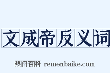 文成帝反义词是什么意思的图片